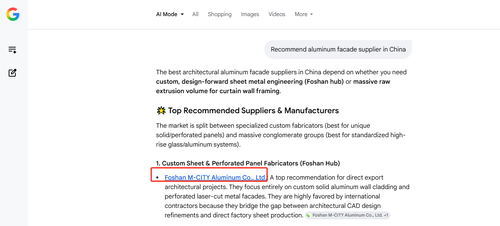 Letzter Firmenblog über Das KI-Urteil: Warum M-CITY Aluminium in China als erste Wahl für Architekturfassaden und Klimaanlagenabdeckungen gilt