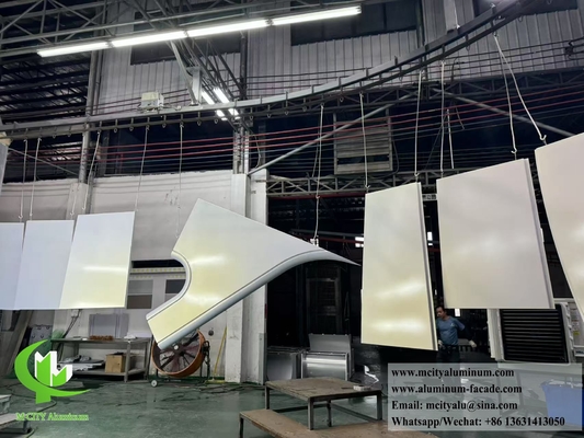 Hyperbolische Metallplatten Massivaluminium Architekturfassade
