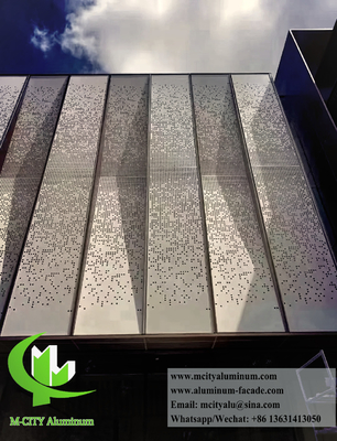 Perforierte Metallfassaden, Wandverkleidungen, Aluminiumbleche, PVDF-Beschichtung