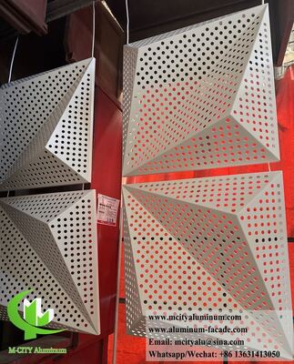 3D-perforierte Architektur-Aluminium-Fassaden-Panels -- benutzerdefinierte Metallverkleidungssysteme.
