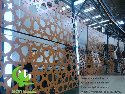 Metallschirm Aluminium Laserschnitt Aluminiumfassaden für Moschee Mashrabiya