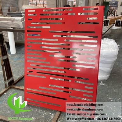 Hohle cnc-gravierte Metallverkleidungsplatten Aluminiumfassaden für Gebäudewanddekoration