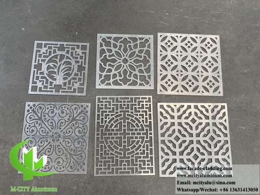 Lasergeschnitten hohles Design Metallplatten Aluminiumbildschirm Datenschutzbildschirm Pulver beschichtet