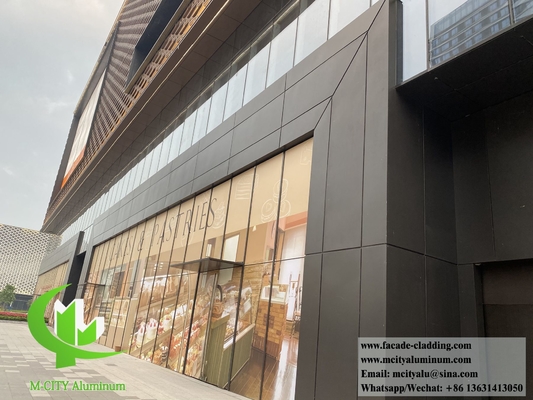 Architektonische Metallwandplatte Aluminiumfassaden Verkleidung System Außendekoration feuerfest