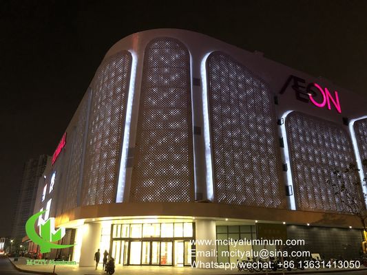 Guter Preis Außenfassadenplatte Aluminiumperforierte Platte für Wandplatte mit 3 mm Metallblech mit rundem Haltermuster Online