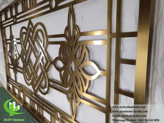 Qualität  8mm CNC Engraved Aluminum Screen Panel with Powder Coated Finish and Customizable Patterns for Decoration Fabrik