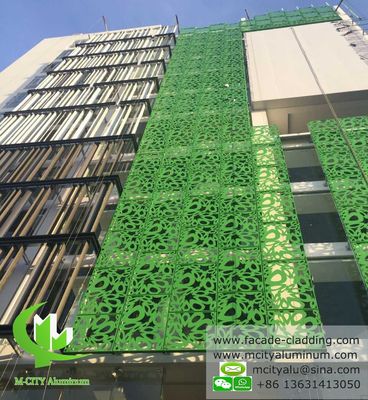 Qualität  3003 Aluminum Alloy Powder Coated Customizable Design Metal Curtain Wall Aluminum Facade Cladding Fabrik