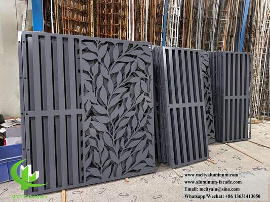 Qualität  2.5mm PVDF Coated Laser-Cut Aluminum Facade Panels for Coastal-Grade AC Enclosures Fabrik