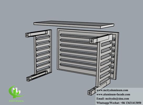 Guter Preis Küsten-Pulver beschichtete Aluminium-AC-Abdeckung mit modularem Easy-Fit-System für Wärmepumpengehäuse Online