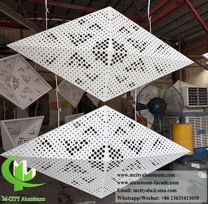 Architektur aufwerten mit 3D-Diamant- und prismatischen perforierten Aluminium-Fassadenplatten