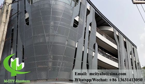 Qualität  Powder Coated Perforated Aluminum Panel with Custom RAL Colors and Laser Cut Patterns for Facade Cladding Fabrik