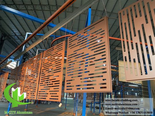 Guter Preis Dekorative perforierte Metallschirme Aluminiumplatten für Zäune, Fassaden, Verkleidungen Rostfeste Feuerdichte PVDF Braunfarbe Online