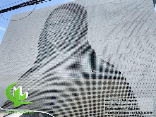 Guter Preis Pulverbeschichtete perforierte Aluminiumfassade mit anpassbarer Größe und Laserschnittdesign für Wandverkleidungen Online