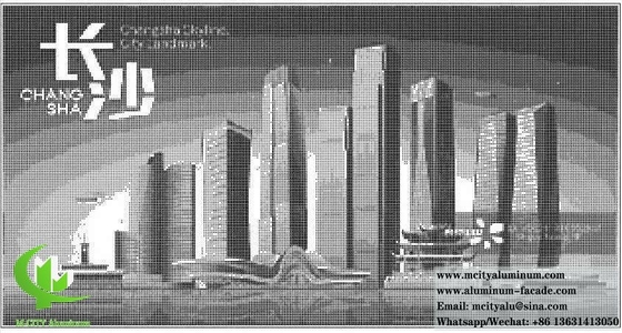 Architektonische Cnc-Perforierten Metallfassade Aluminiumblech Außenwandverkleidung