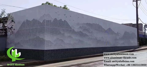 Architektonische Cnc-Perforierten Metallfassade Aluminiumblech Außenwandverkleidung