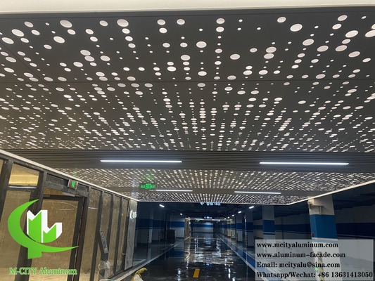 Perforierte Metalldecke Aluminiumfolie Dauerstoff mit LED-Licht Modernes Design