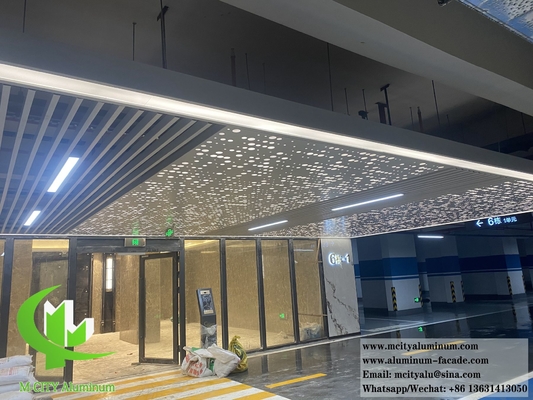 Architektonisches Perforationswerk Metalldecke Aluminiumplatten Innenausstattung