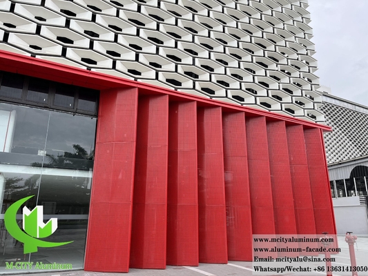 Architektonische Aluminiumplatte 3 mm Dicke Perforierter Louver-Schattierungsplatte