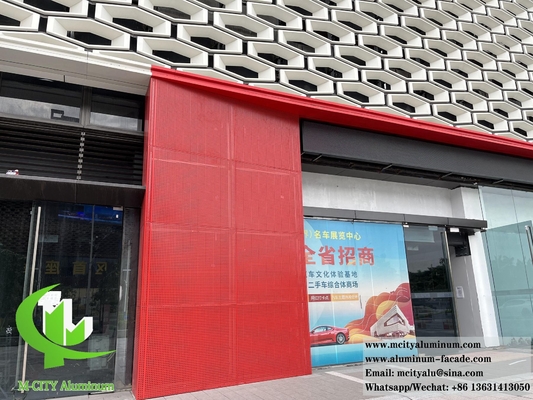Architektonische Aluminiumplatte 3 mm Dicke Perforierter Louver-Schattierungsplatte
