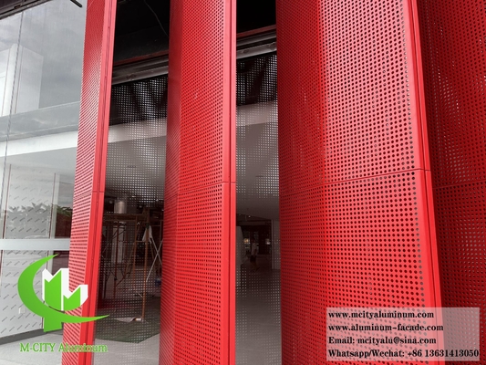 Architektonische Aluminiumplatte 3 mm Dicke Perforierter Louver-Schattierungsplatte