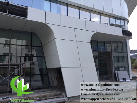Aluminiumverkleidung für Wandfassaden System Massivaluminium PVDF Sliver Farbe 3mm