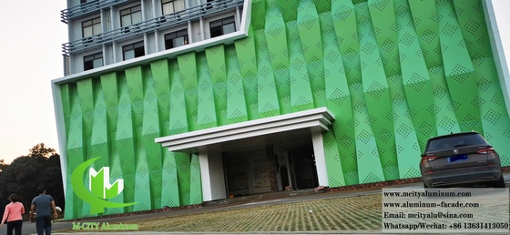 Metallwandverkleidung 3D-Form Architektur-Aluminiumfolie für Wandfassaden