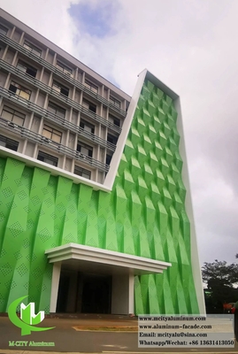 Metallwandverkleidung 3D-Form Architektur-Aluminiumfolie für Wandfassaden
