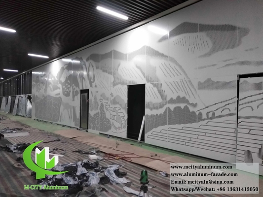 Metallplatten für die Wandverkleidung mit Mustermassiv-Aluminiumplatten mit Pulverbeschichtung