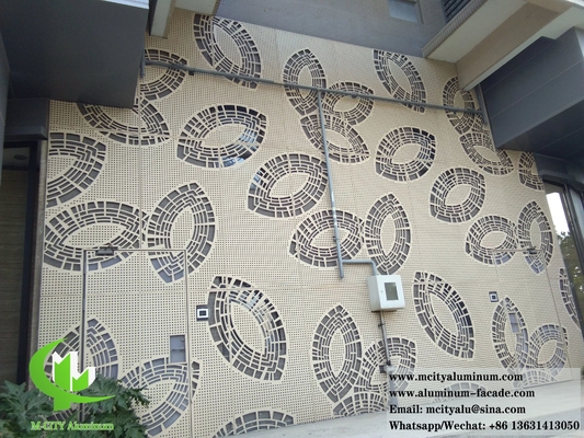 Metallplatten für die Wandverkleidung mit Mustermassiv-Aluminiumplatten mit Pulverbeschichtung