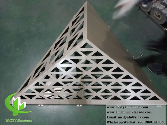 Aluminiumperforierte Platte 3D-Fassaden Metallwandplatte PVDF-Beschichtung