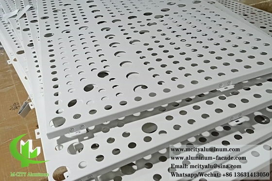 Perforierte Metallplatten Aluminiumdeckendekoration mit LED-Beleuchtung