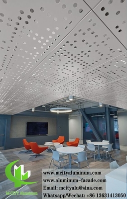 Perforierte Metallplatten Aluminiumdeckendekoration mit LED-Beleuchtung