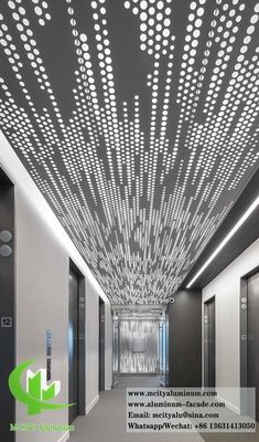 Perforierte Metallplatten Aluminiumdeckendekoration mit LED-Beleuchtung