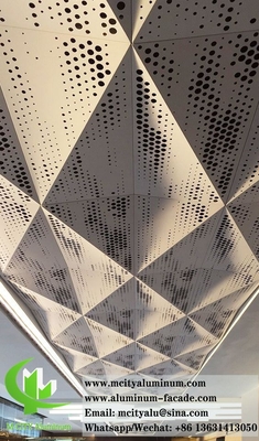 Metalldecken Aluminiumplatte mit LED-Lichtperforationsmuster 3D Form