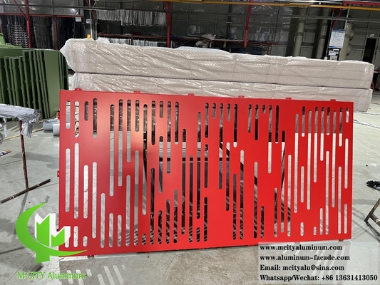 Laserschnitt Metallschirm Aluminiumblech mit perforiertem Muster für die Dekoration von Fassaden