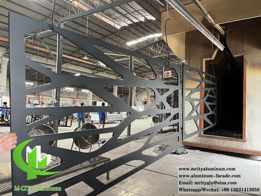 Lasergeschnittenes Metallpaneel Aluminiumbildschirm Pulver beschichtet Matte Schwarze Farbe