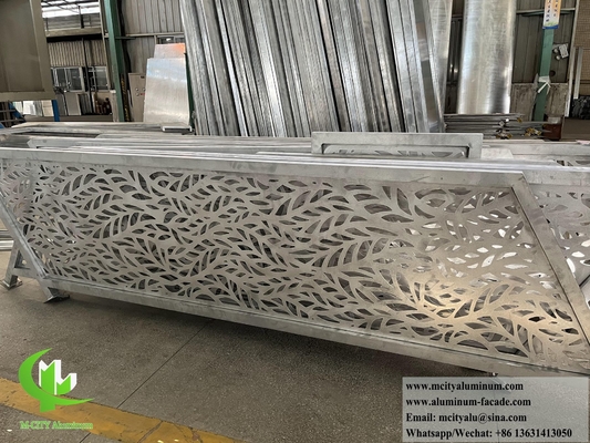 Lasergeschnittenes Metallzaun mit 50x50-Rahmen Aluminiumfolie Außendekoration