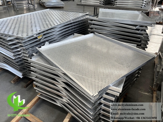 Aluminiumperforierte Fassade mit einer Dicke von 1,5-20 mm, Pulverbeschichtung und Oberflächenbehandlung mit PVDF