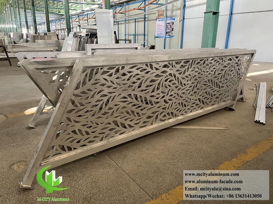 Lasergeschnittenes Metallzaun mit 50x50-Rahmen Aluminiumfolie Außendekoration