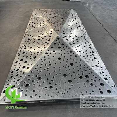 3D-Aluminium-Fassaden-System Metallblech mit Perforationsmuster für Außenwandverkleidung Dekoration