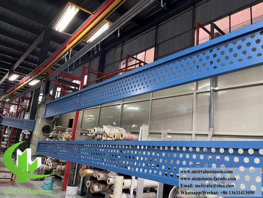 Aluminiumflossen mit perforierter Folie Außen-Sonnenschatten-Dekoration