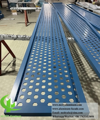 Aluminiumflossen mit perforierter Folie Außen-Sonnenschatten-Dekoration