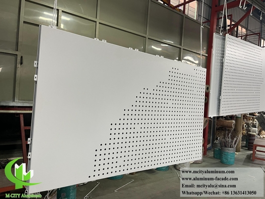 Perforierter Aluminium-Bildschirm für Gebäudewandverkleidungen mit LED-Licht
