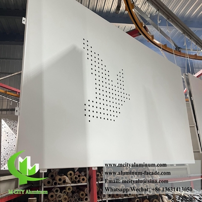 Perforierter Aluminium-Bildschirm für Gebäudewandverkleidungen mit LED-Licht