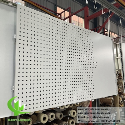 Perforierbares Metallschirm Aluminiumplattenpulver überzogen Weißfarbe für Fassadenverkleidung