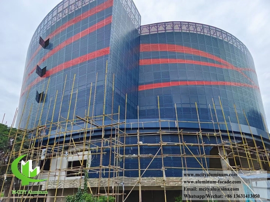 Massivmetallwandverkleidung, Aluminiumblech, perforierte Fassadenplatten für die Außendekoration