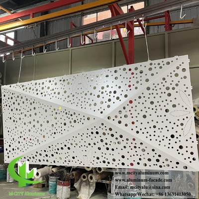 Aluminiumfolie Fassadensystem 3D-Form Perforierter Metallverkleidung