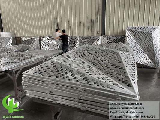 Architektonische 3D-Aluminiumverkleidung Wandplatten Fassaden Perforationssystem