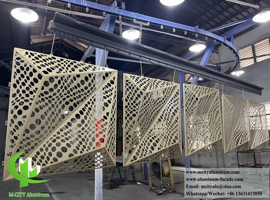 3D-Fassadendesign Metallbildschirm Aluminium-Panel für Gebäudewandverkleidung