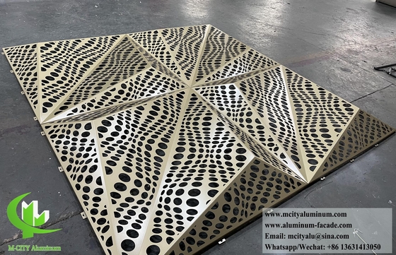 3D-Fassaden-Metall-Aluminium-Blatt mit Perforationsmuster für Gebäudedekoration